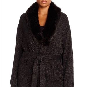 Michael Kors Faux Fur Cardigan